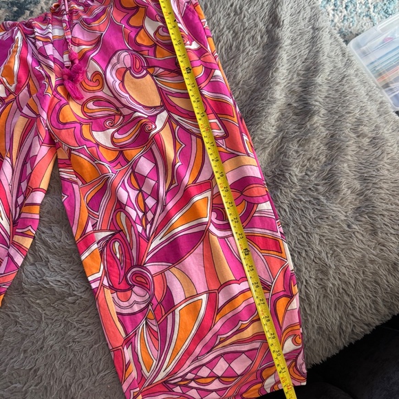Belle by Kim Gravel Pink and Orange Patterned Cropped Pants - Picture 13 of 16